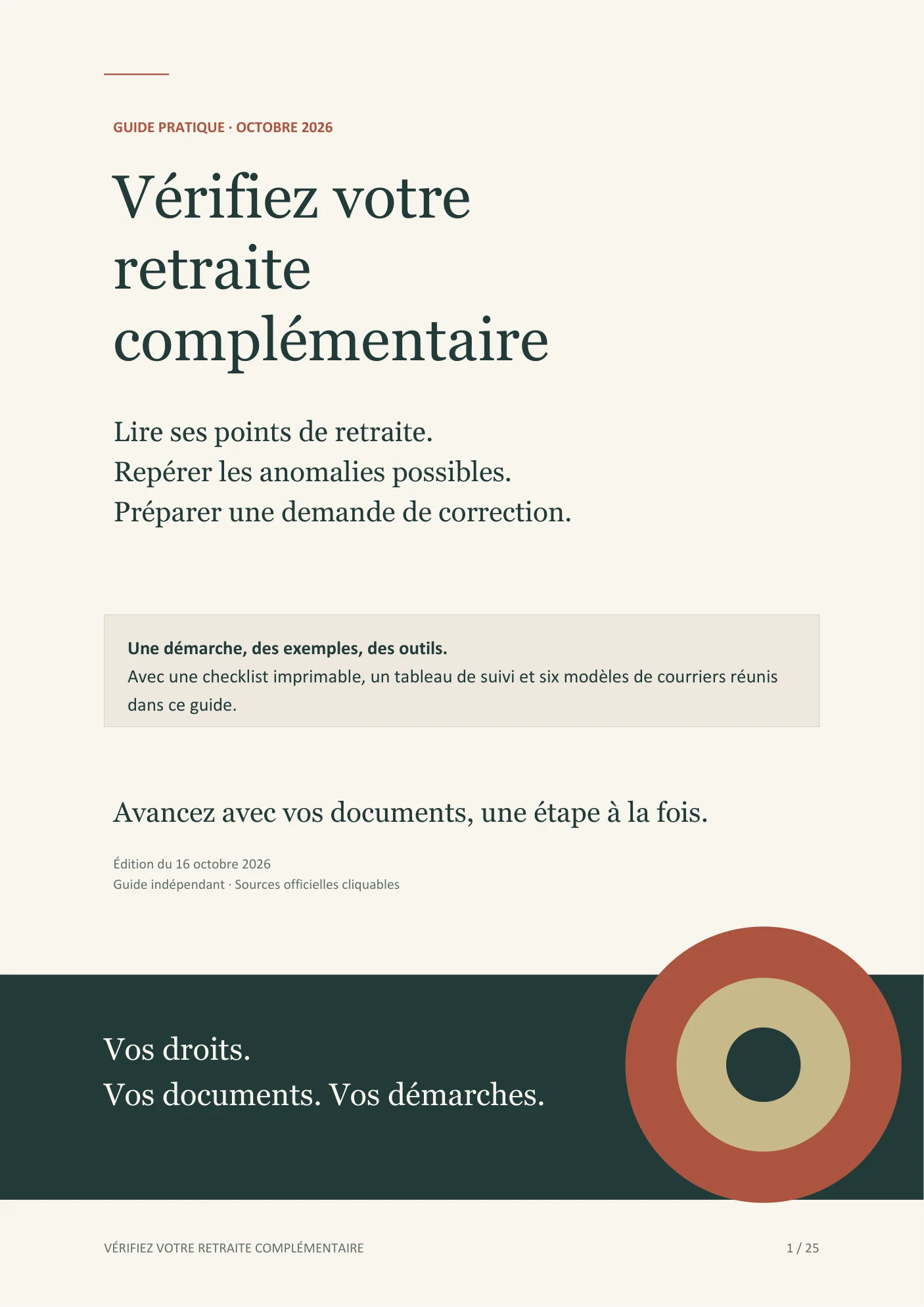 Couverture du guide Retraite Facile, édition 2026 : Retraite complémentaire, touchez-vous le bon montant ?